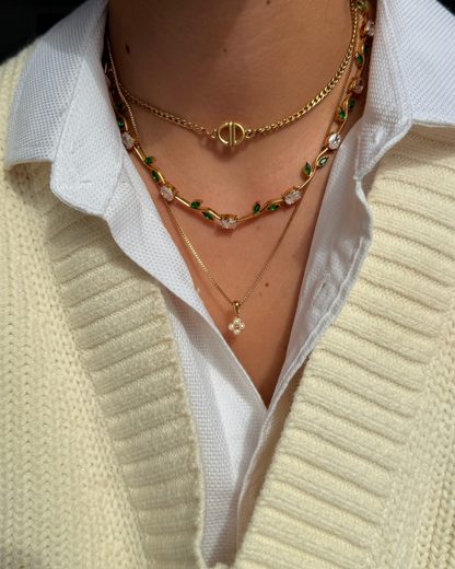 Authentic Dior CD Pendant- Cuban Chain Reworked Choker