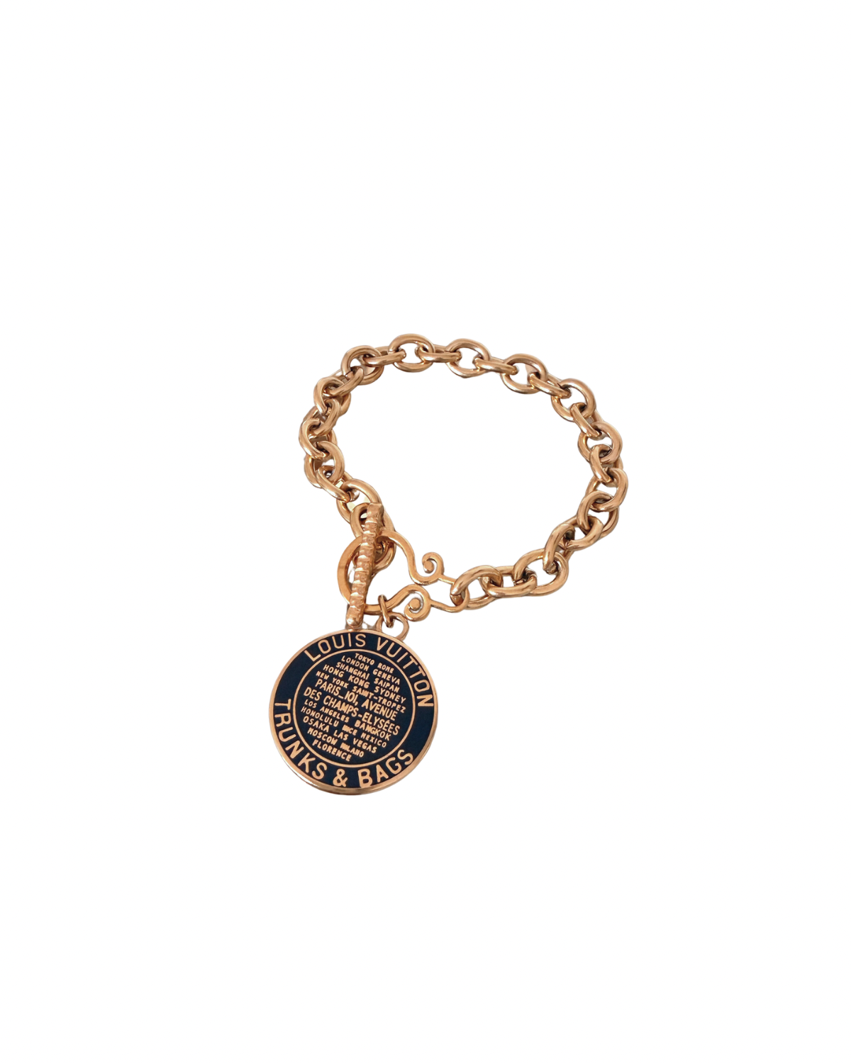 Authentic Louis Vuitton Blue Pendant-Repurposed Bracelet