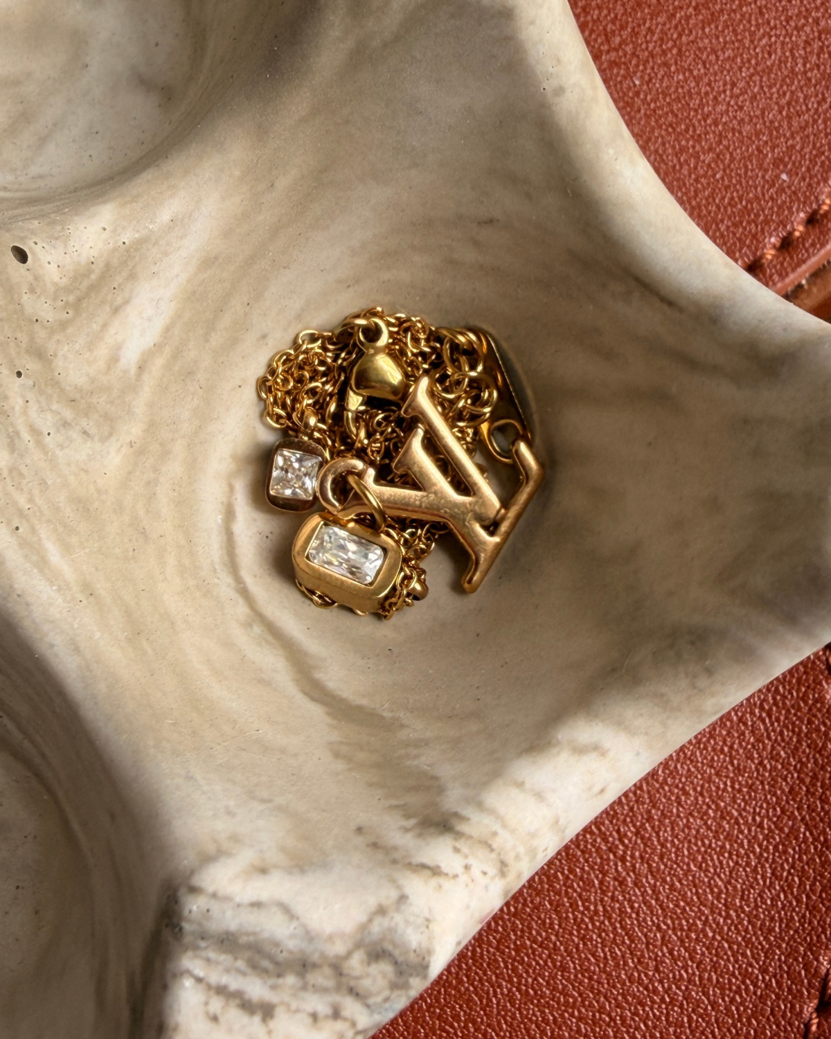 Authentic Louis Vuitton Logo Reworked Pendant Festive Edition