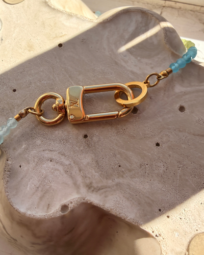 Authentic Louis Vuitton Clasp - Gems Stone Necklace