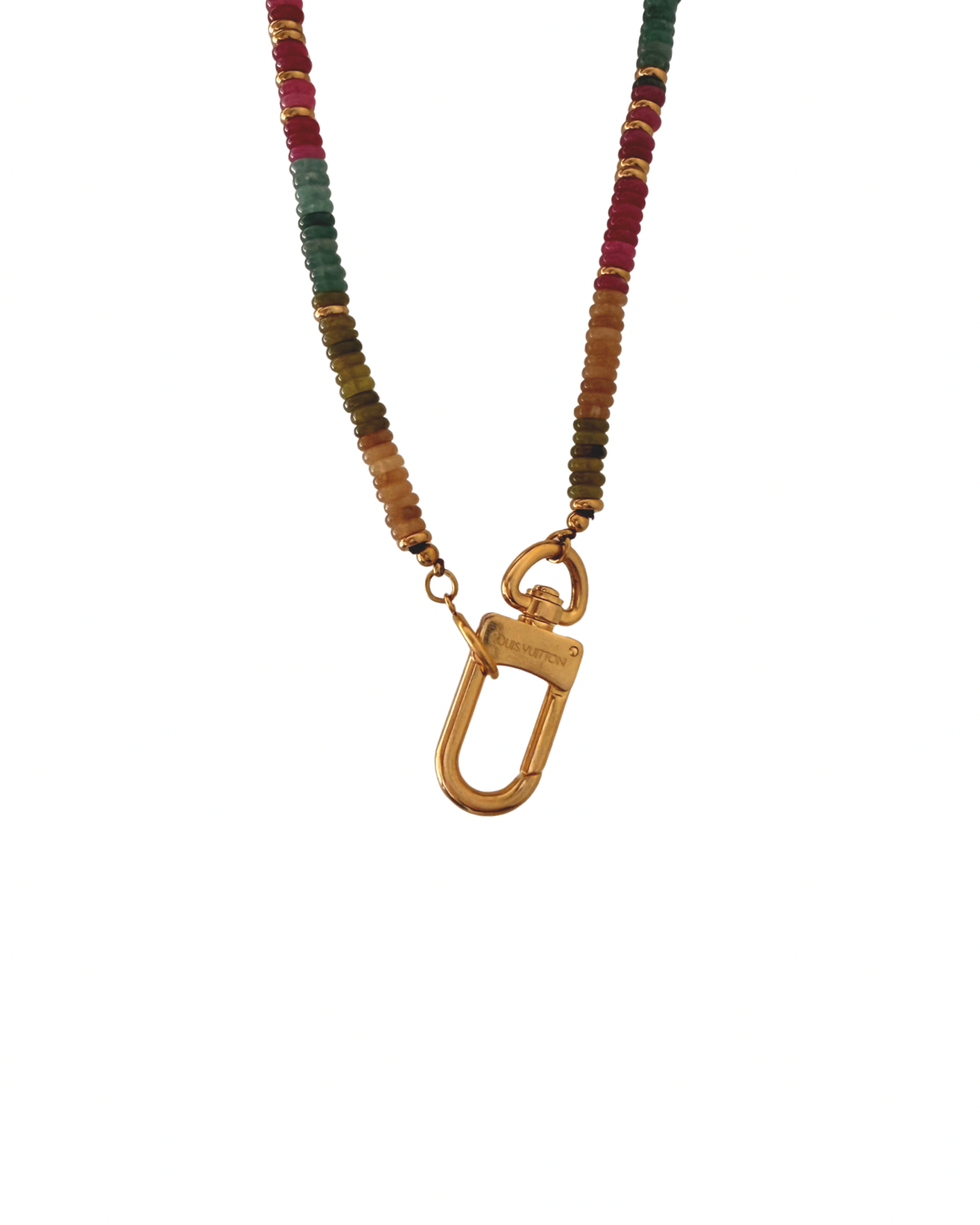 Authentic Louis Vuitton Clasp - Natural Stone Necklace