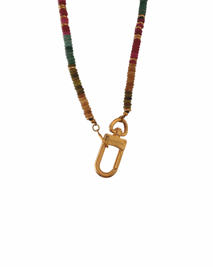 Authentic Louis Vuitton Clasp - Natural Stone Necklace
