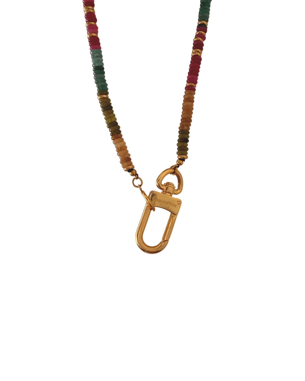 Authentic Louis Vuitton Clasp - Natural Stone Necklace