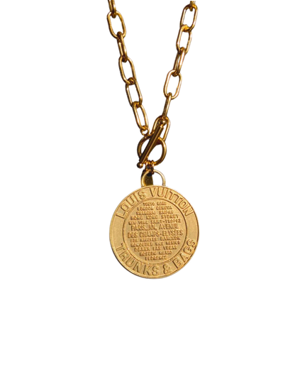 Authentic Louis Vuitton Large Pendant- Reworked Necklace