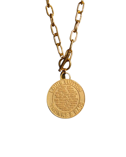 Authentic Louis Vuitton Large Pendant- Reworked Necklace