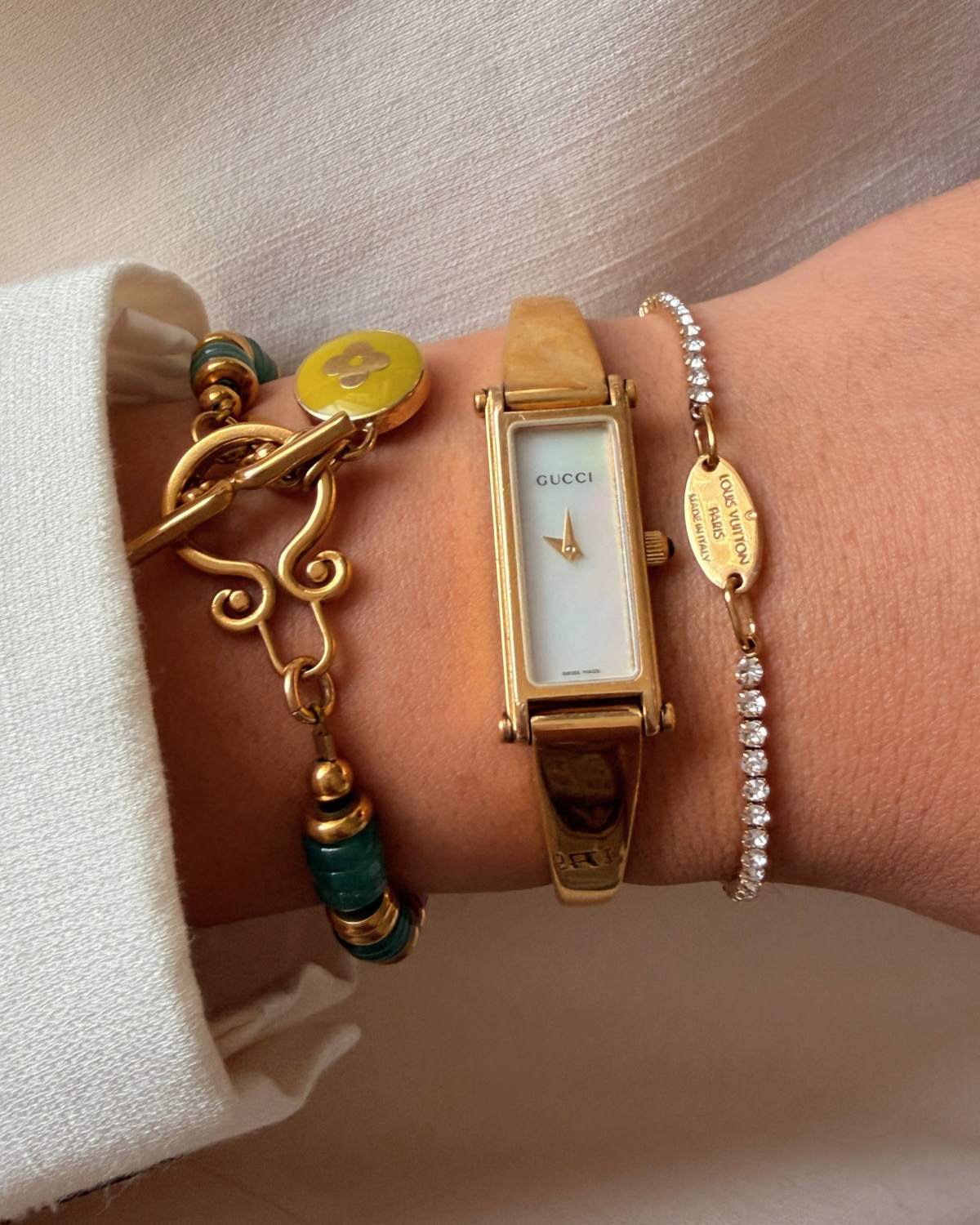 Authentic Louis Vuitton Tag - Reworked Tennis Bracelet