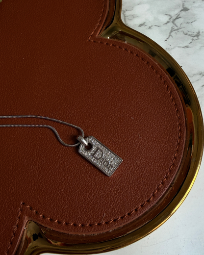 Authentic Dior Oblique Tag - Reworked Necklace