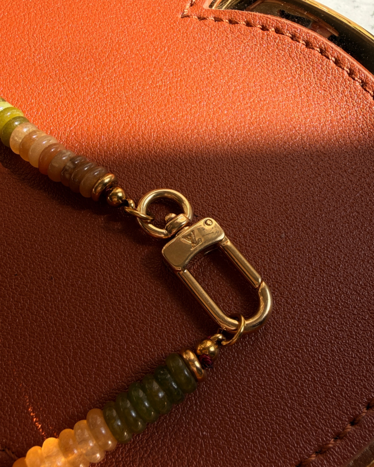 Authentic Louis Vuitton Clasp - Natural Stones Necklace