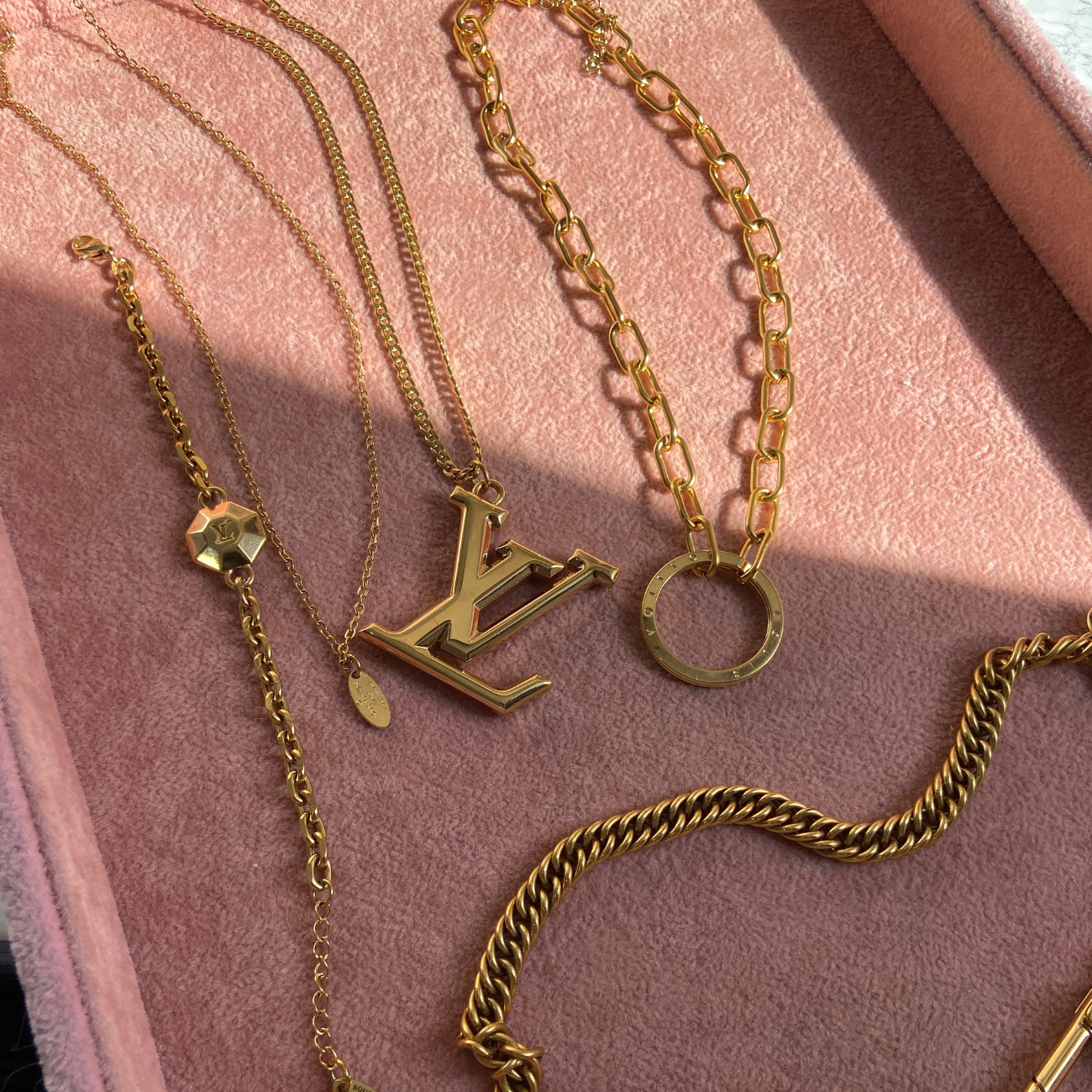 Authentic Louis Vuitton Logo - Reworked Necklace