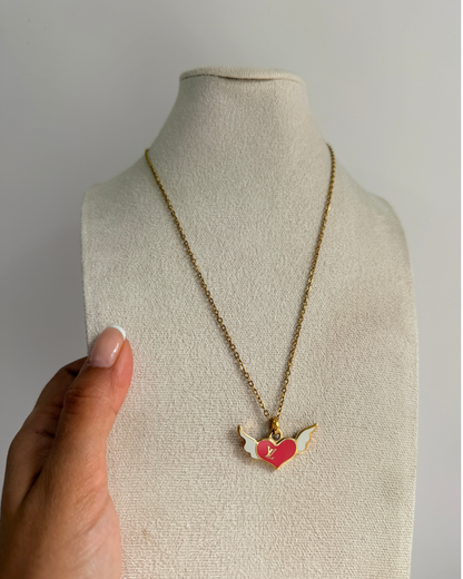 Authentic Louis Vuitton Winged Heart Reworked Necklace