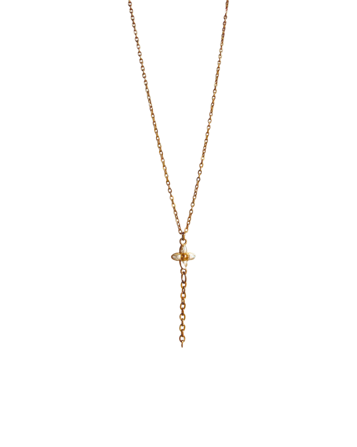 Authentic Louis Vuitton Floragram Pendant- Reworked Y Necklace