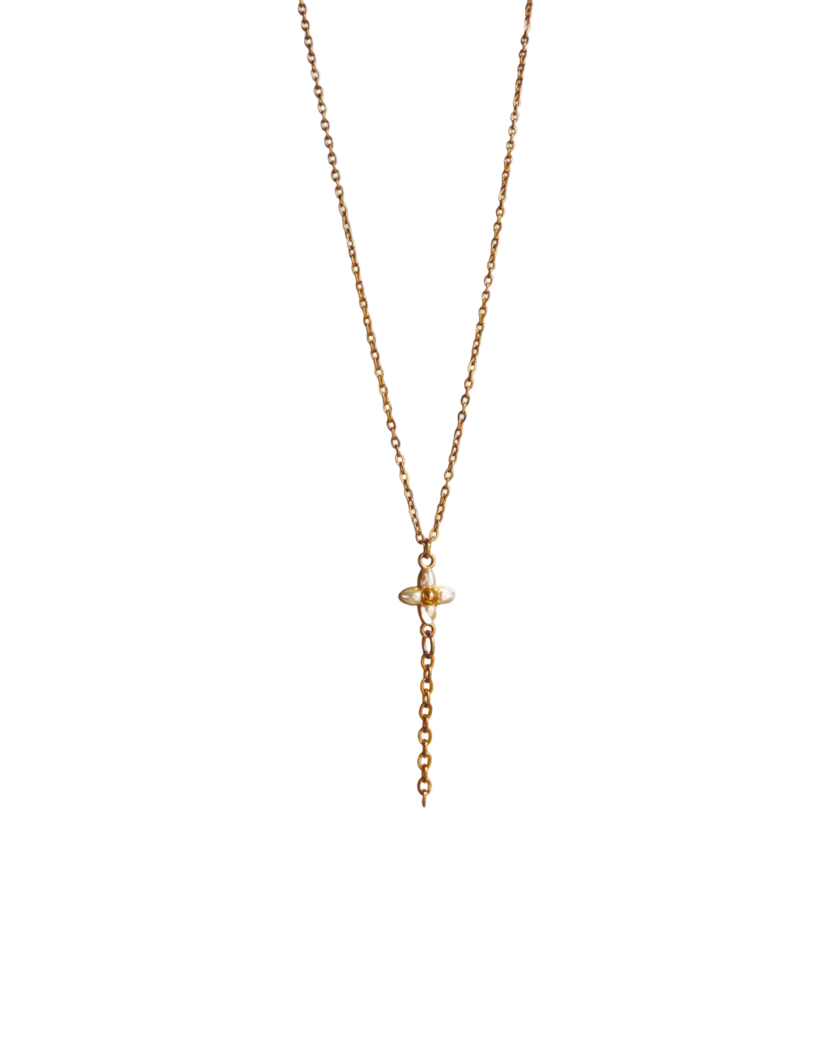 Authentic Louis Vuitton Floragram Pendant- Reworked Y Necklace