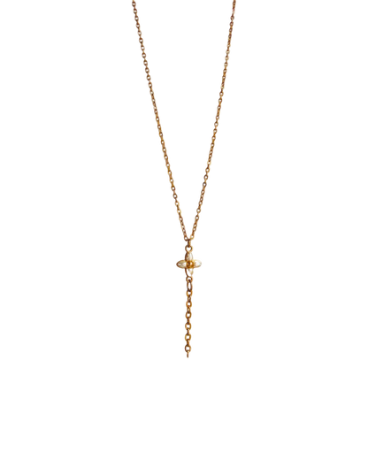 Authentic Louis Vuitton Floragram Pendant- Reworked Y Necklace