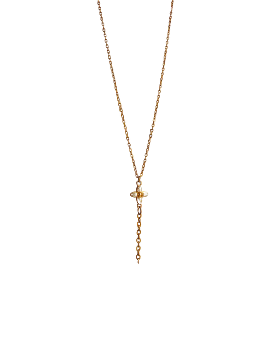 Authentic Louis Vuitton Floragram Pendant- Reworked Y Necklace