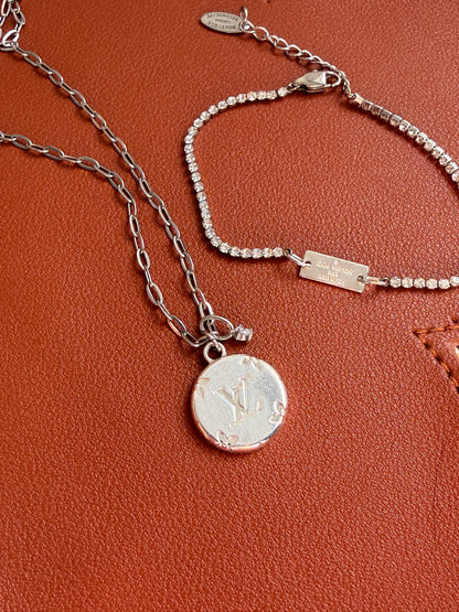 Authentic Louis Vuitton Tag Pendant- Reworked Bracelet