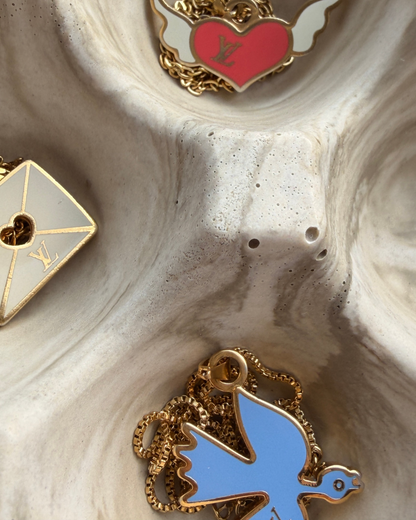 Authentic Louis Vuitton Bird Pendant- Reworked Necklace
