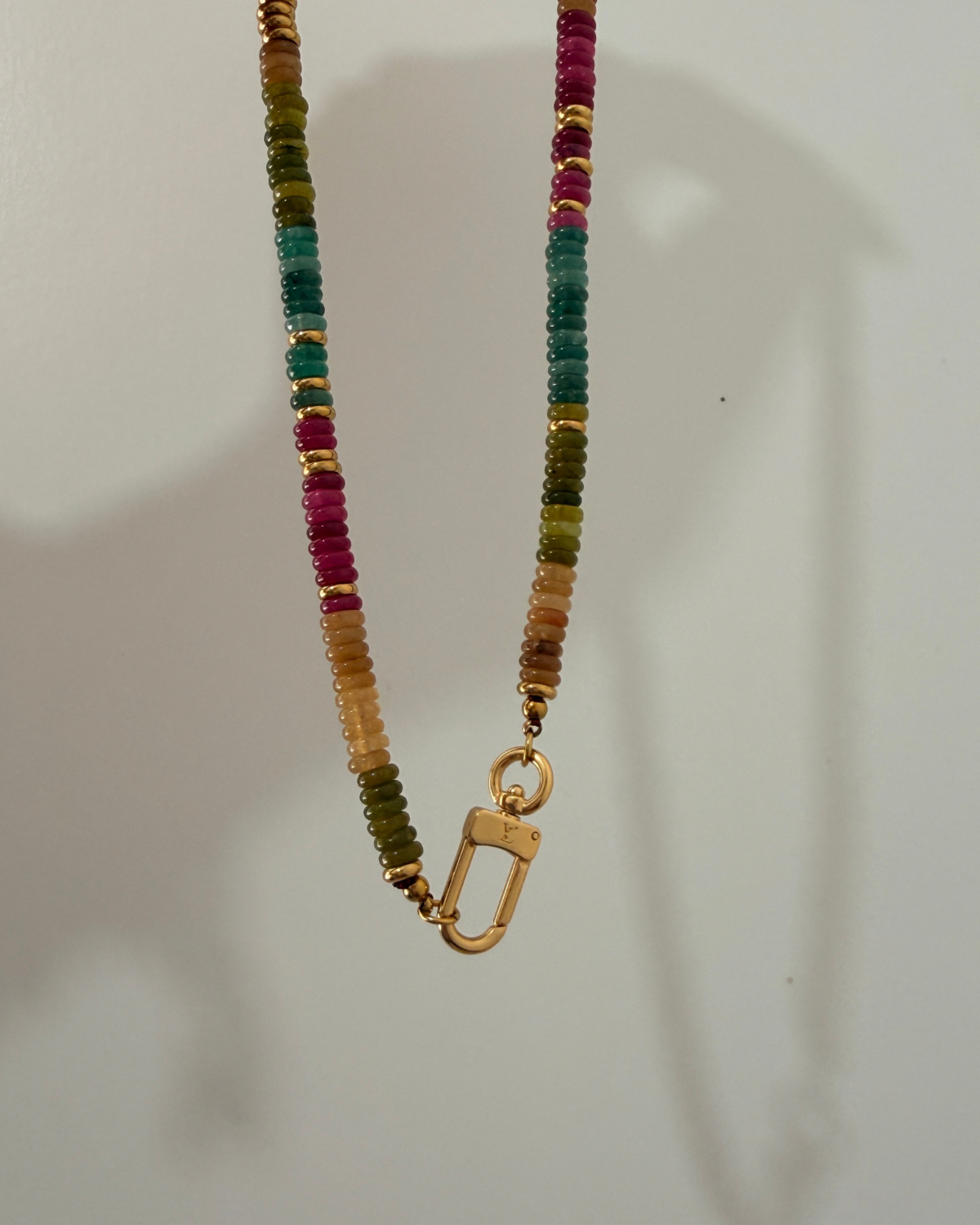 Authentic Louis Vuitton Clasp - Natural Stones Necklace