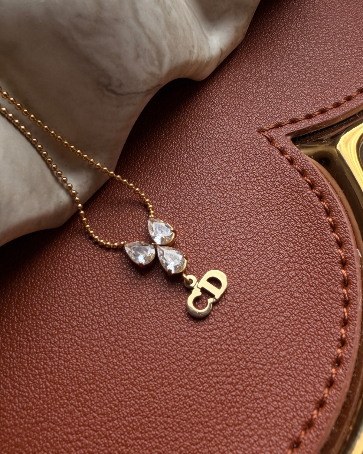 Authentic Dior Mini Cd - Reworked Necklace