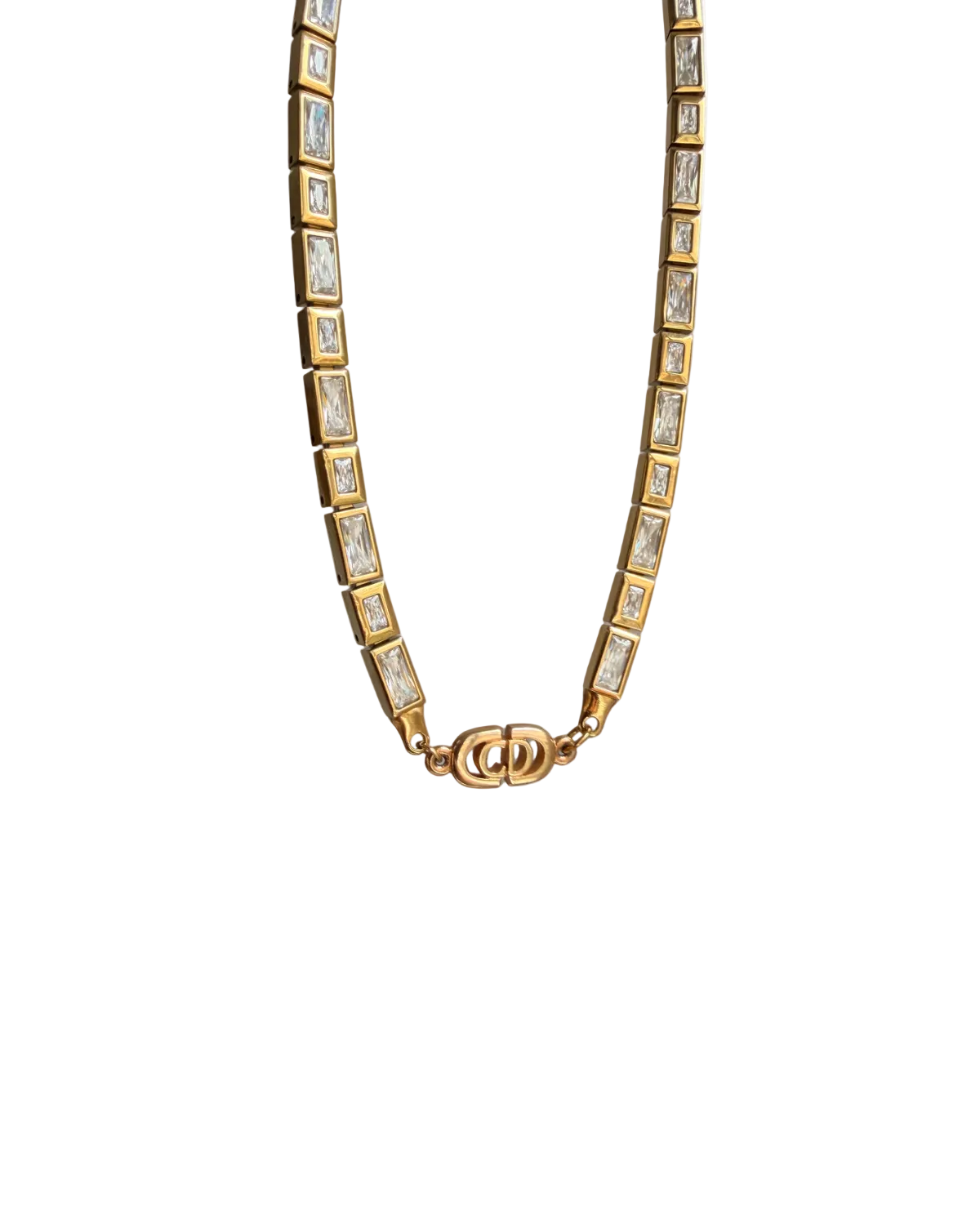 Authentic Dior CD Pendant- Reworked Diamante Choker