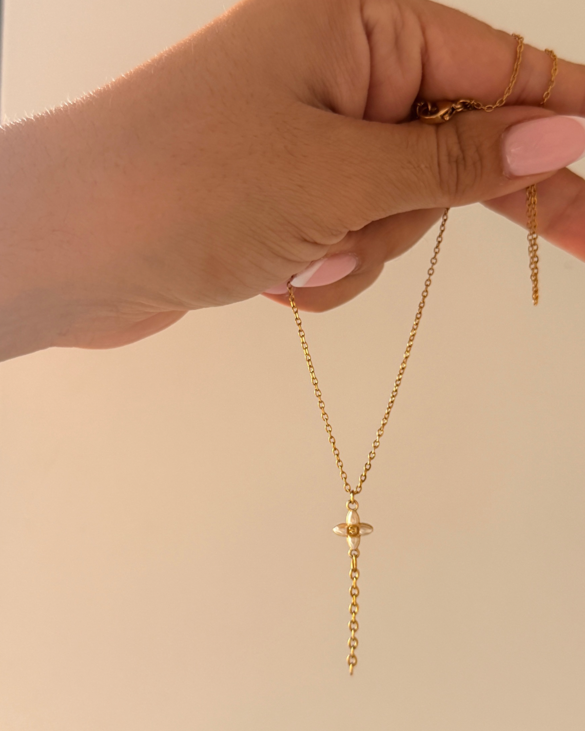 Authentic Louis Vuitton Floragram Pendant- Reworked Y Necklace