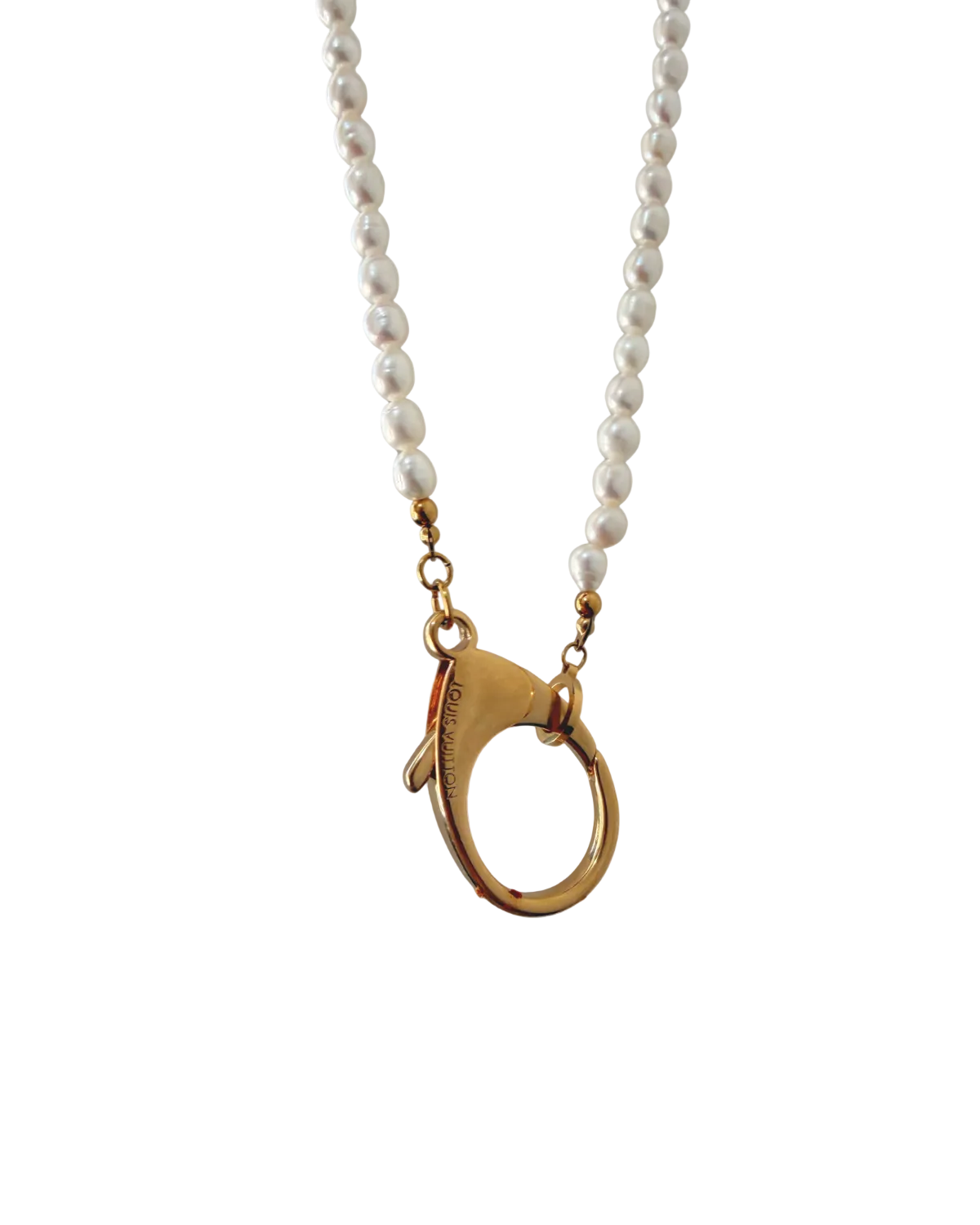 Authentic Louis Vuitton Clasp - Natural Pearls Necklace