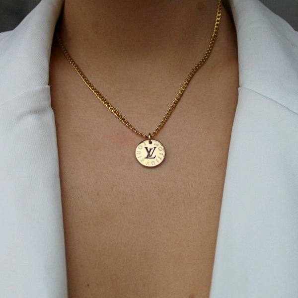 Authentic Louis Vuitton Looping Logo Charm - Necklace