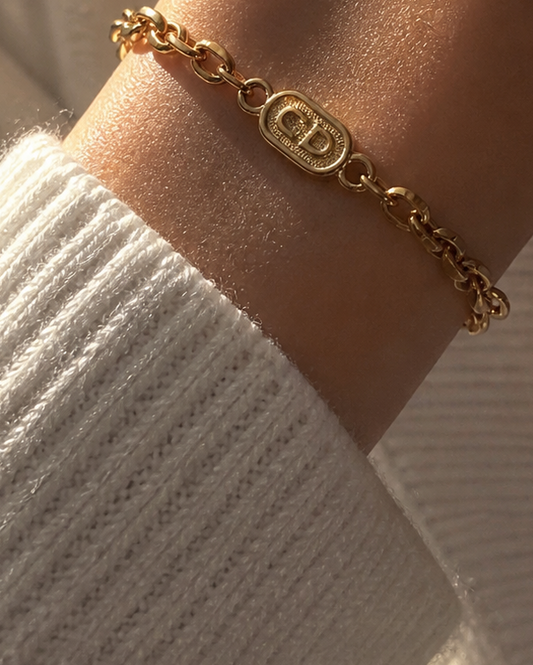 Authentic CD Pendant Reworked Dior Bracelet