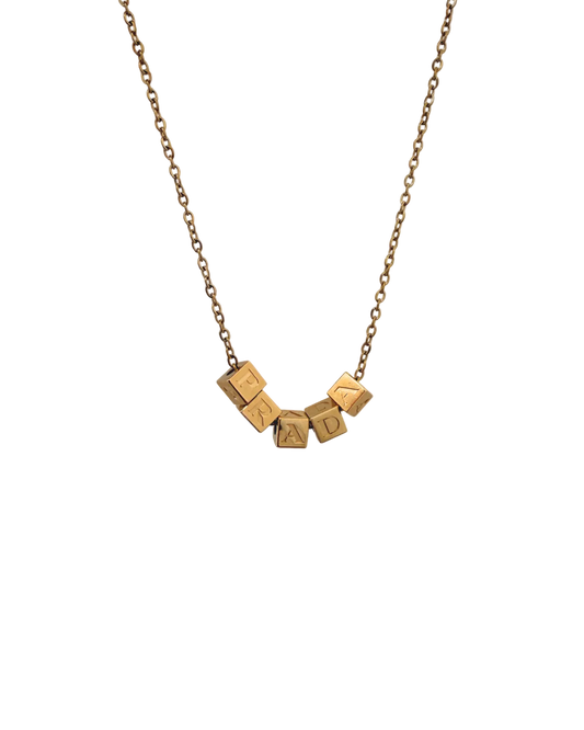 Authentic Prada letter necklace  - Repurposed Necklace