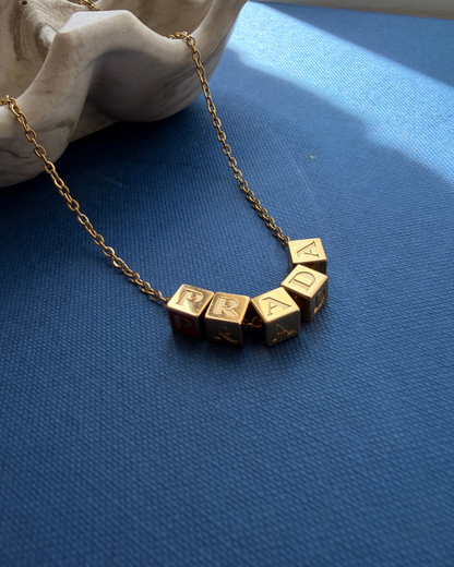 Authentic Prada letter necklace  - Repurposed Necklace