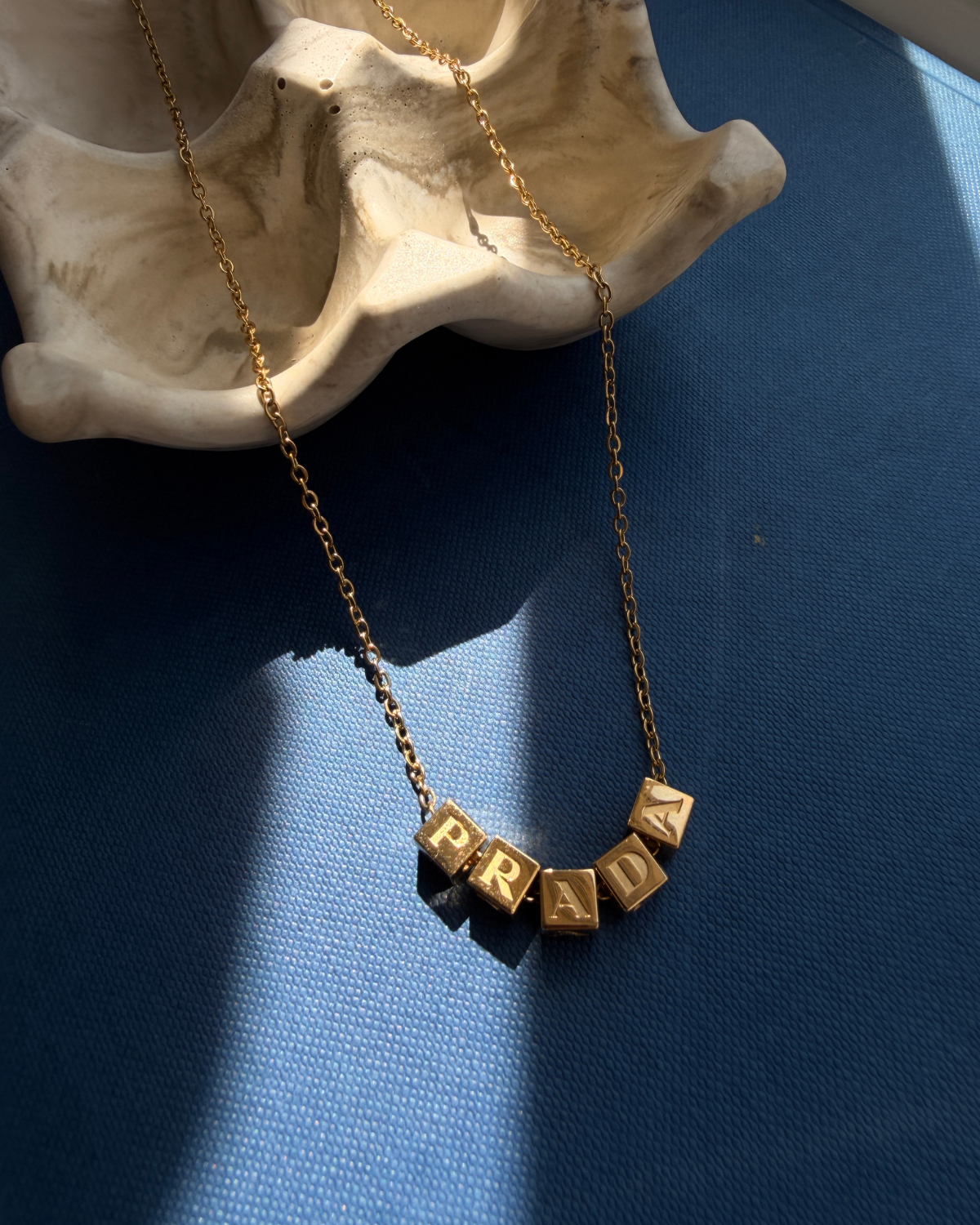 Authentic Prada letter necklace  - Repurposed Necklace