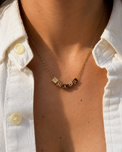 Authentic Prada letter necklace  - Repurposed Necklace