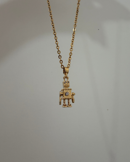 Authentic Prada Robot pendant - Repurposed Necklace