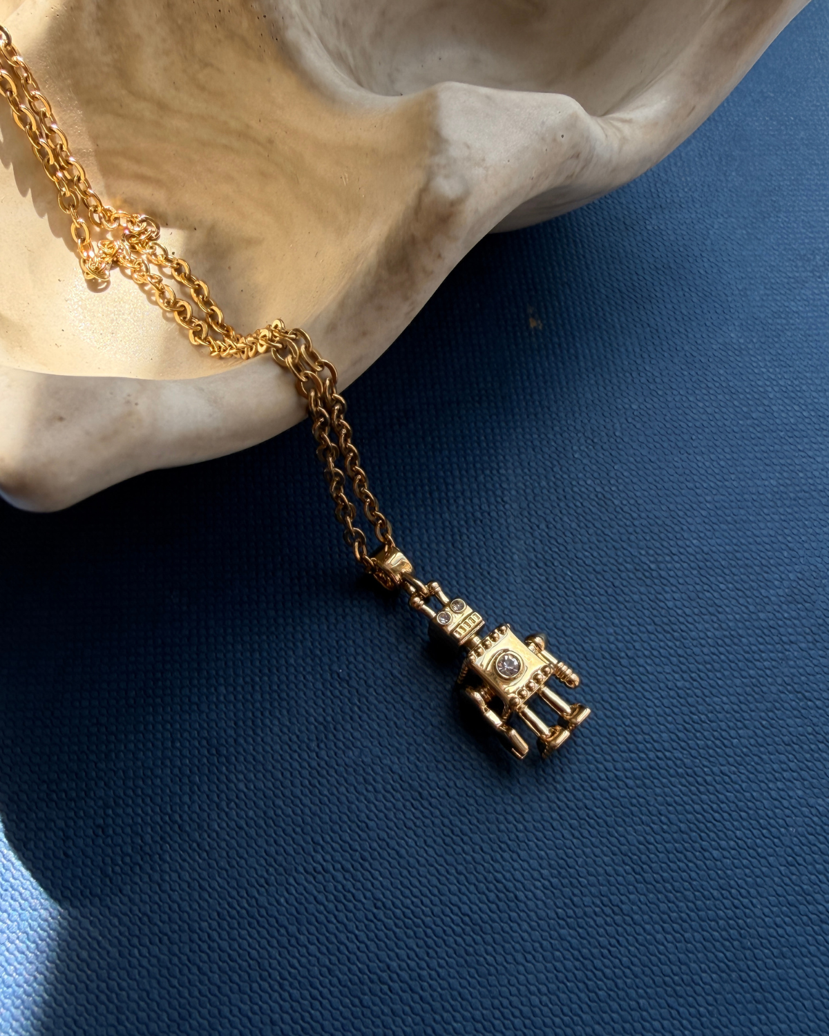 Authentic Prada Robot pendant - Repurposed Necklace