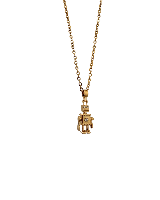 Authentic Prada Robot pendant - Repurposed Necklace