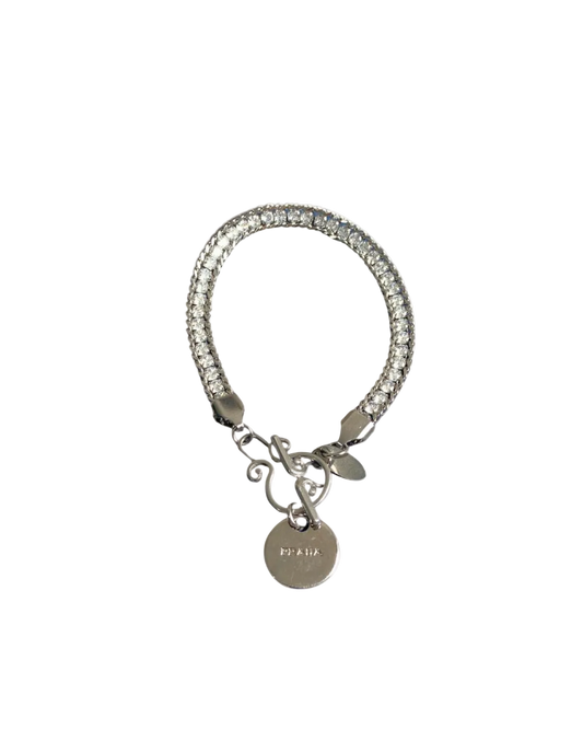 Authentic Prada tag - Repurposed Rhinestone Bracelet