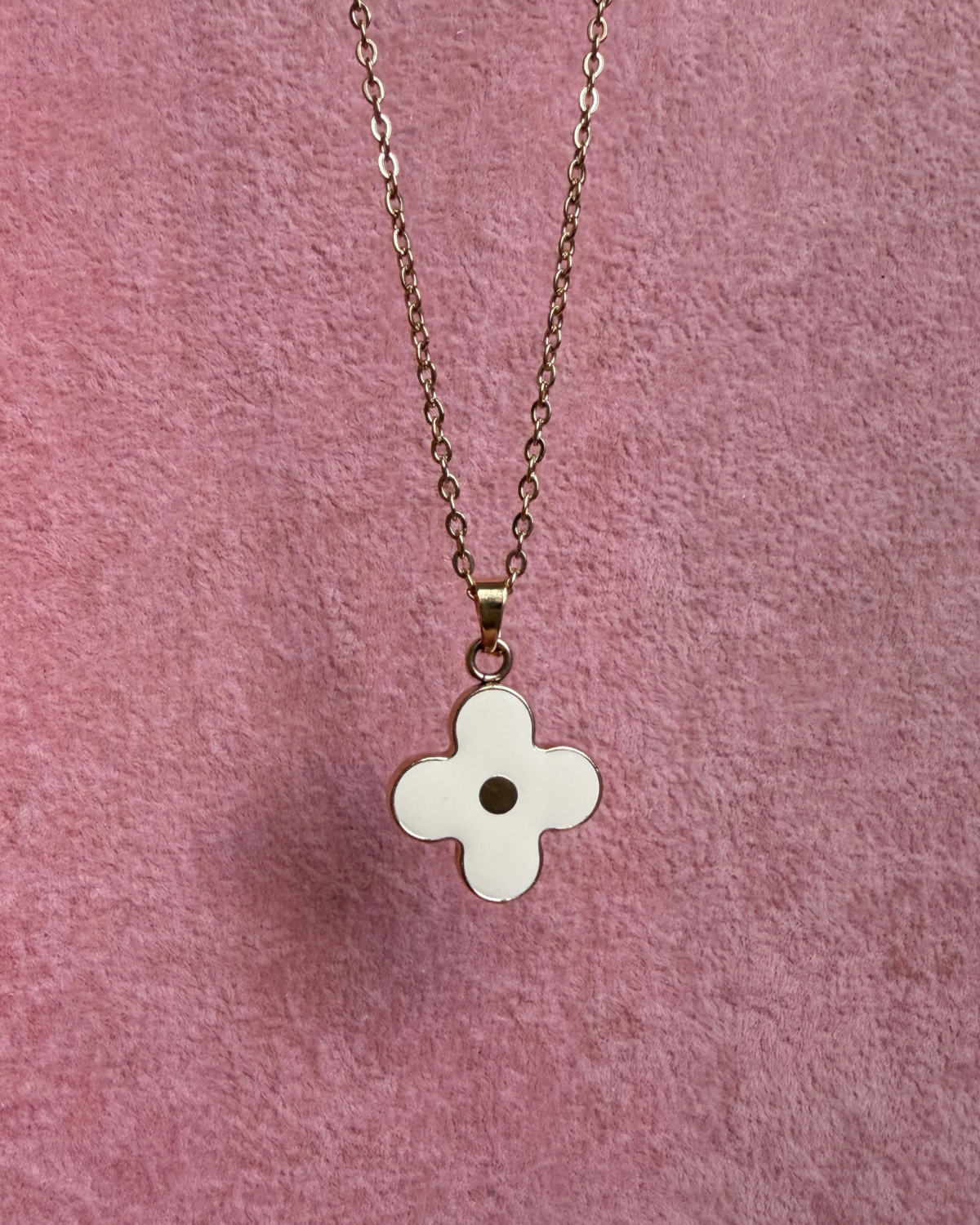 Authentic Louis Vuitton White Pendant- Reworked Necklace