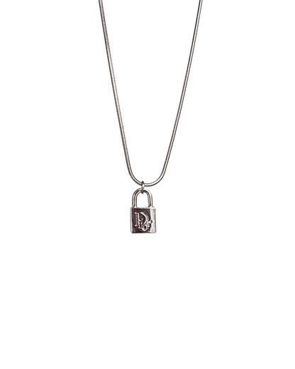 Authentic Dior Lock Pendant - Reworked Necklace