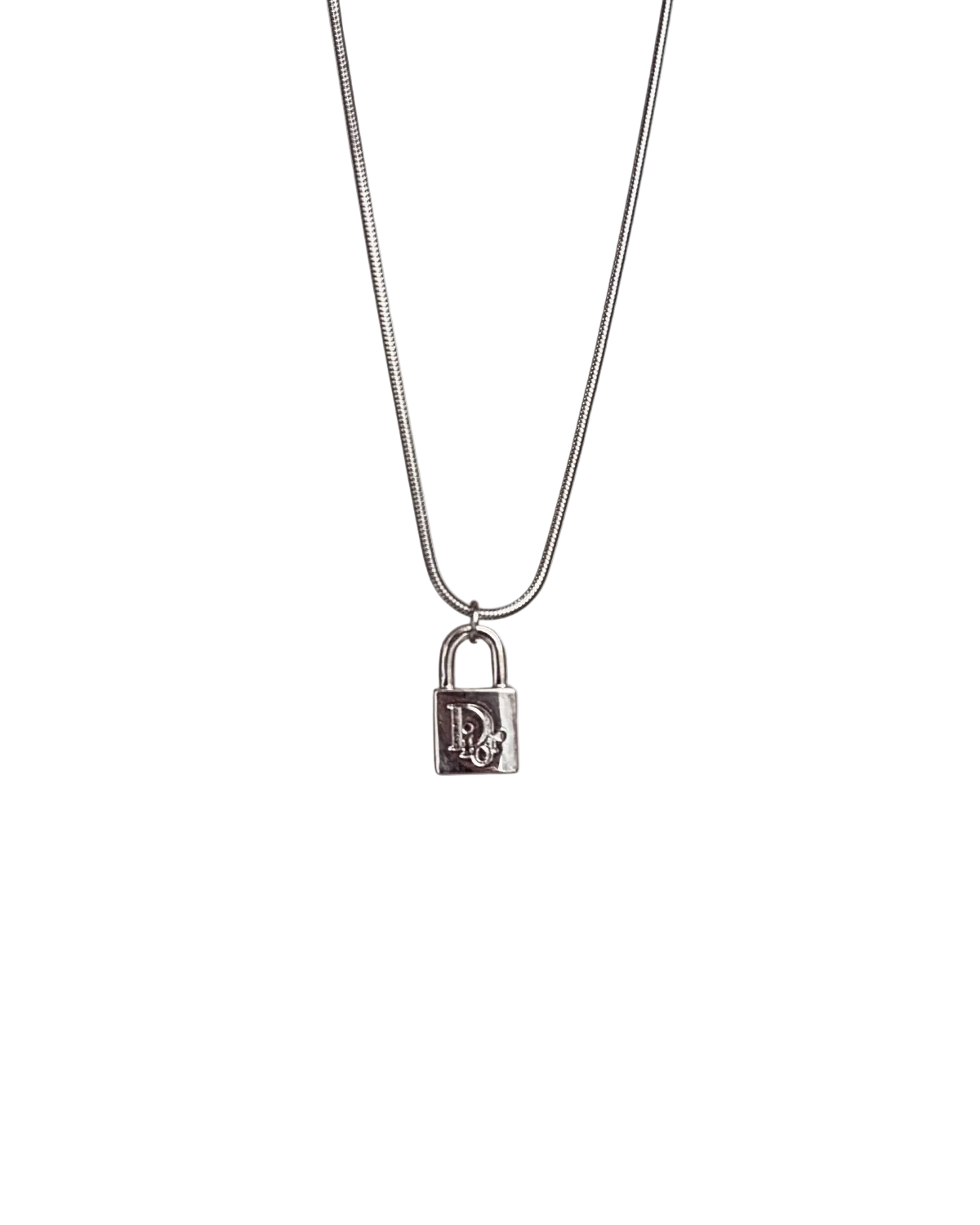 Authentic Dior Lock Pendant - Reworked Necklace