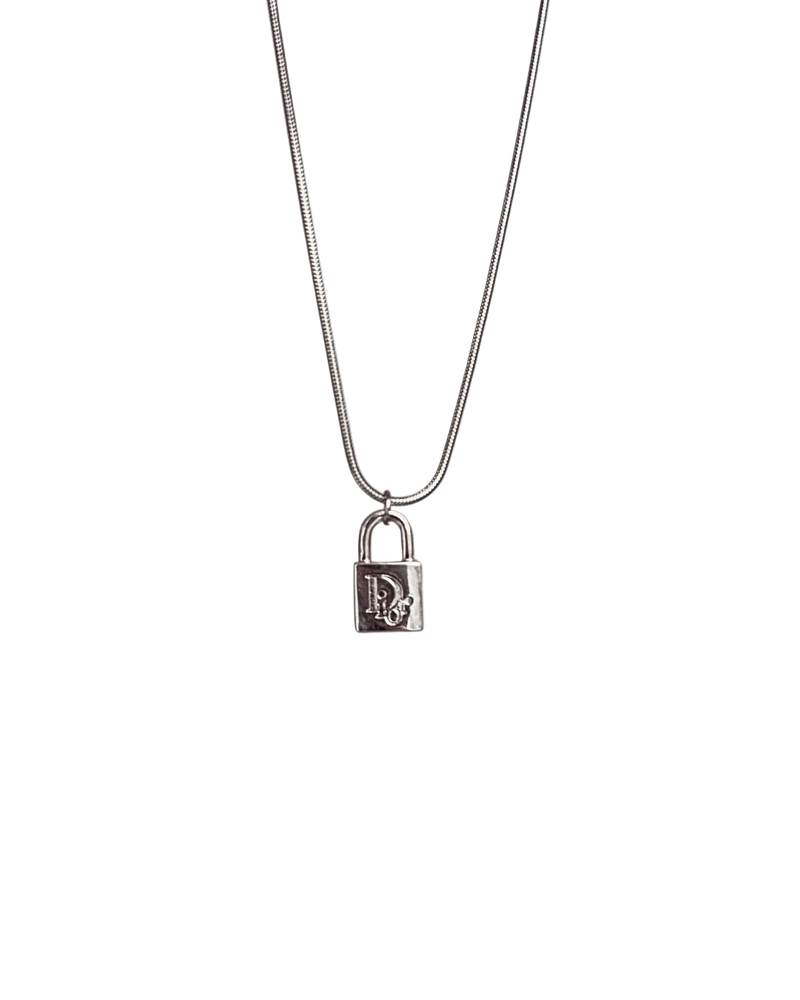 Authentic Dior Lock Pendant - Reworked Necklace