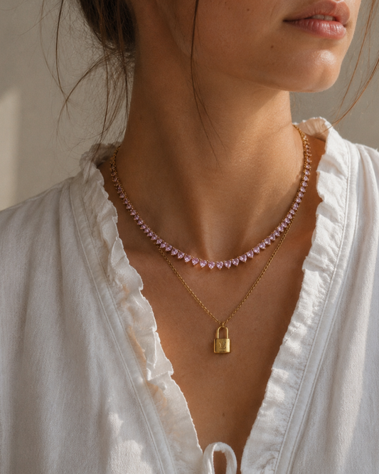 Authentic Louis Vuitton Pendant Lock- Reworked Necklace