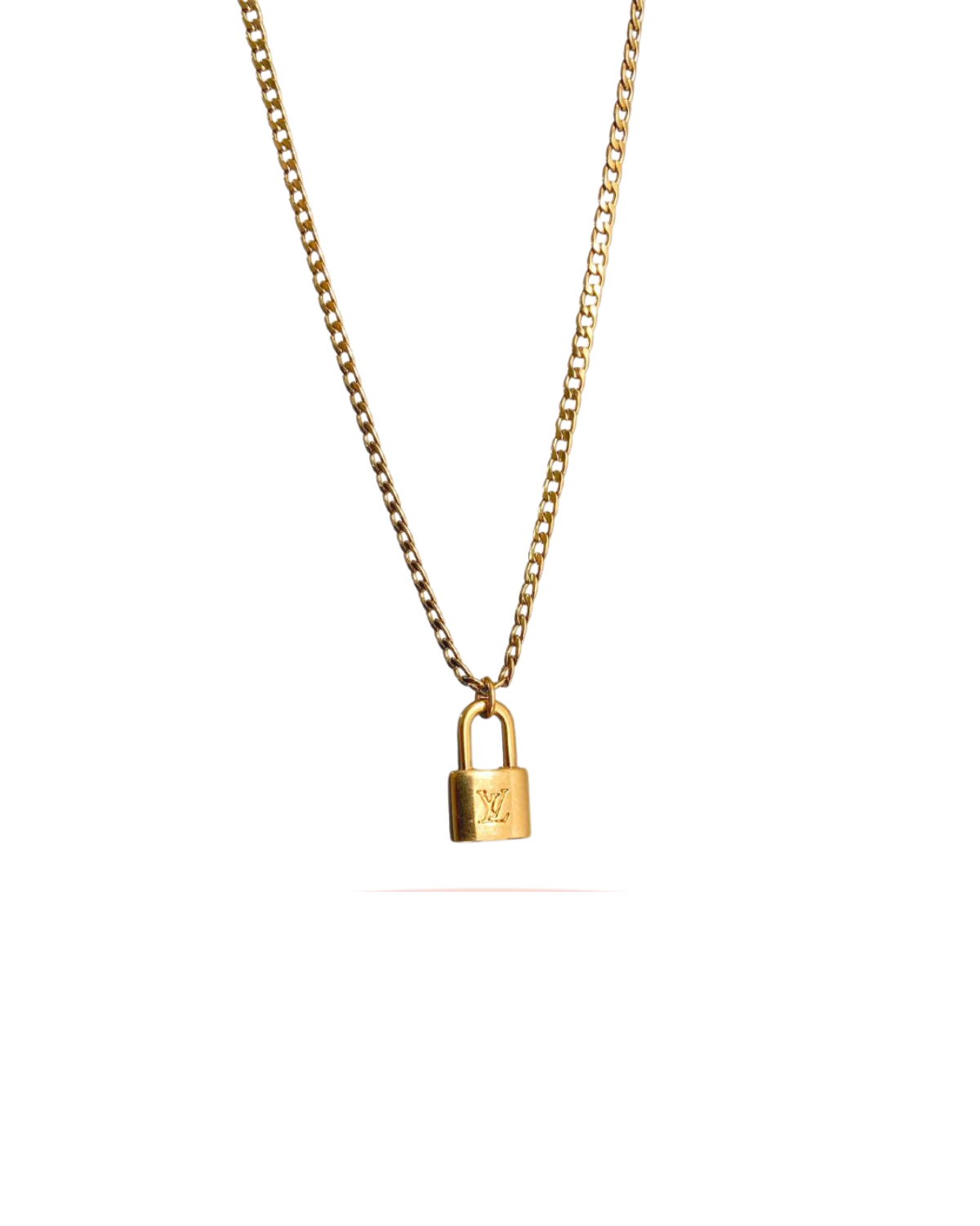Authentic Louis Vuitton Pendant Lock- Reworked Necklace