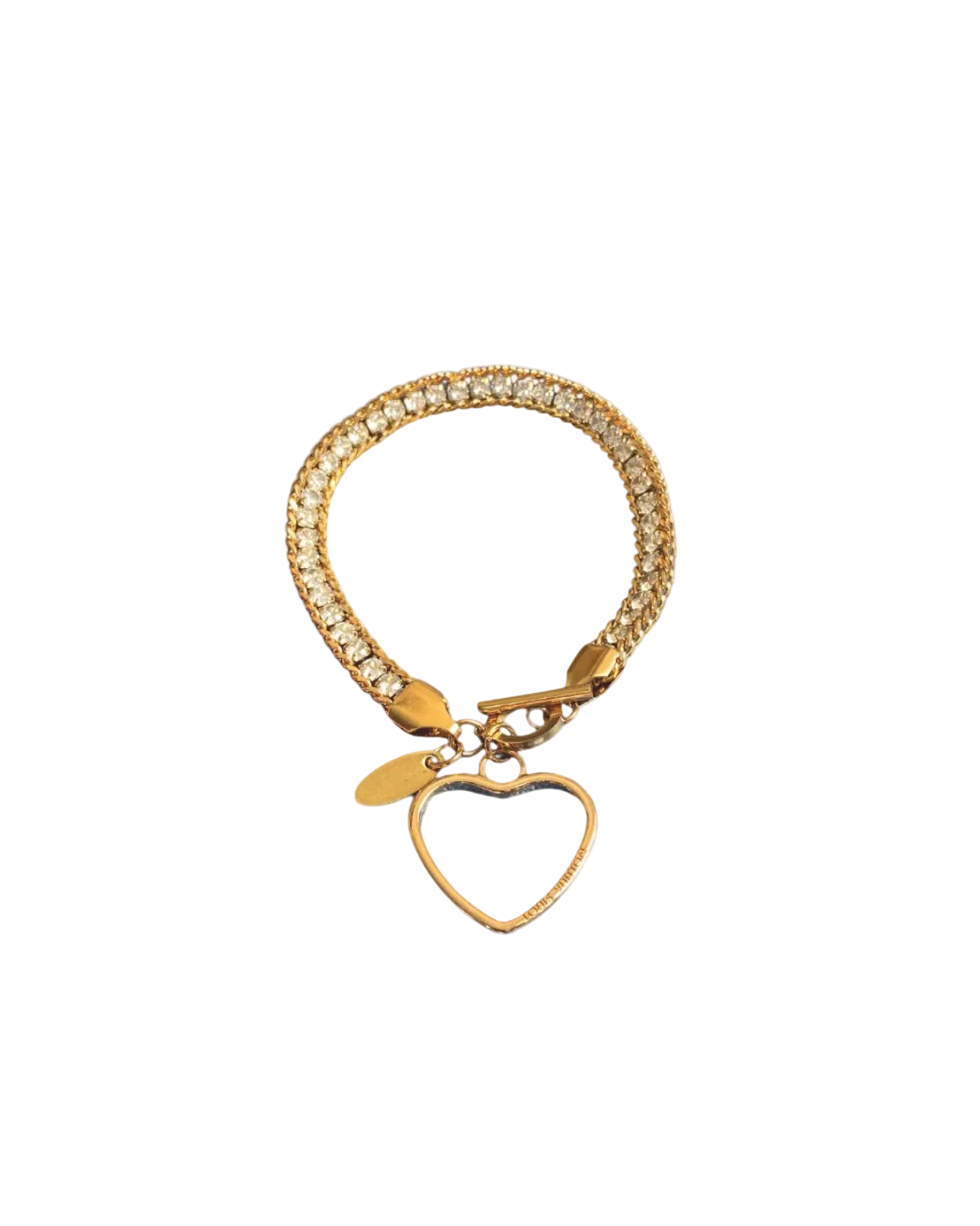 Authentic Louis Vuitton Pendant Coeur -Reworked Bracelet