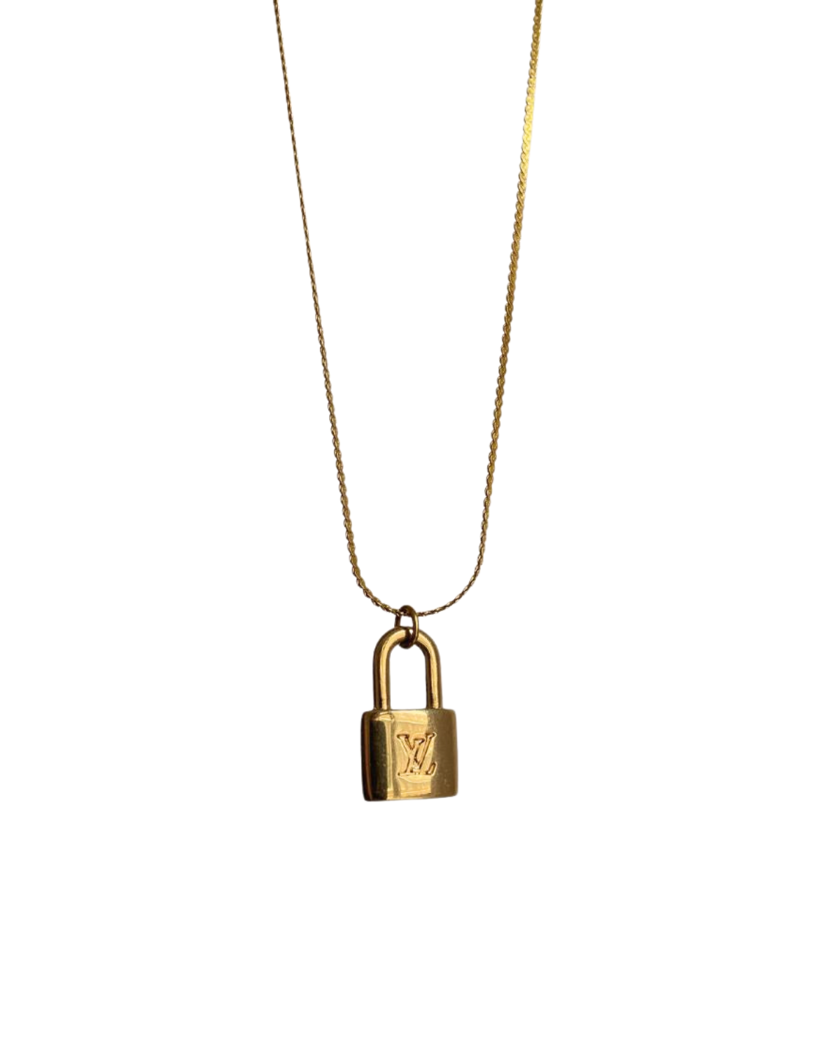 Authentic Louis Vuitton Mini Lock - Repurposed Necklace