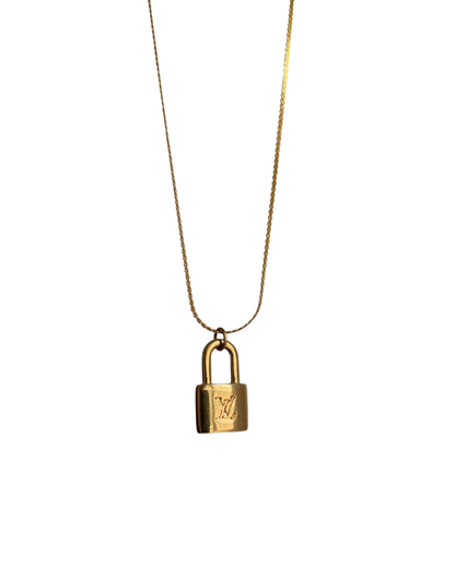 Authentic Louis Vuitton Mini Lock - Repurposed Necklace