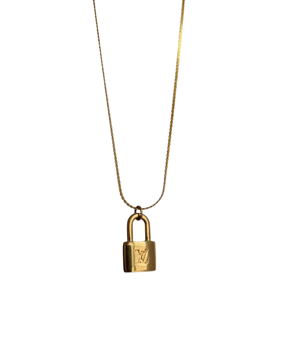 Authentic Louis Vuitton Mini Lock - Repurposed Necklace