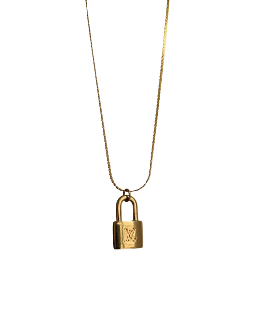 Authentic Louis Vuitton Mini Lock - Repurposed Necklace