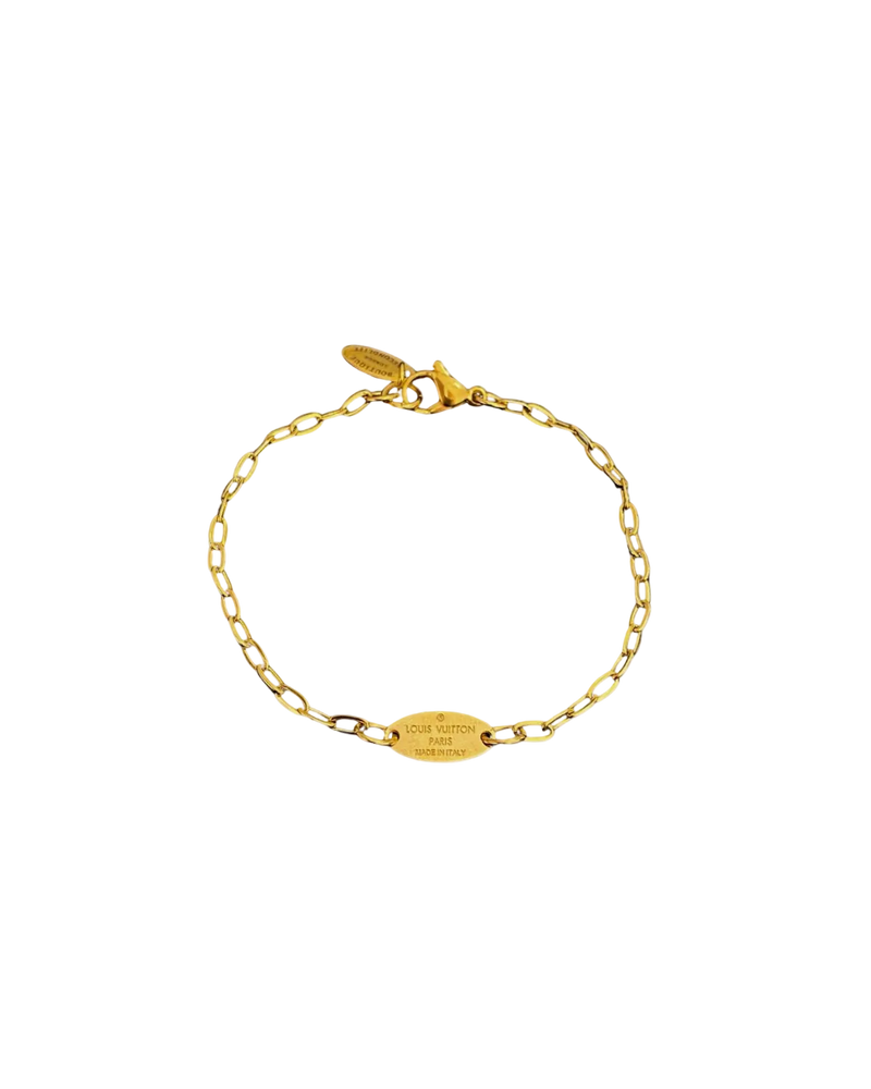 Authentic Louis Vuitton Tag Blooming Pendant Reworked Bracelet
