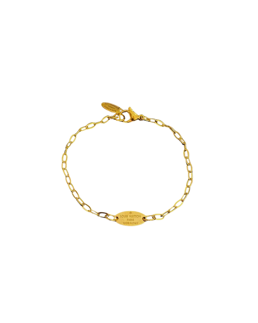 Authentic Louis Vuitton Tag Blooming Pendant Reworked Bracelet