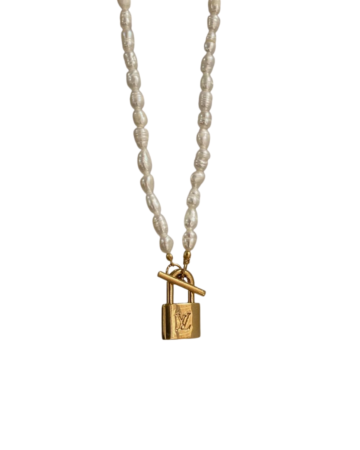 Authentic Louis Vuitton Padlock Pendant- Necklace