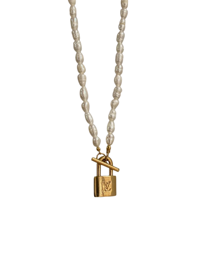 Authentic Louis Vuitton Padlock Pendant- Necklace